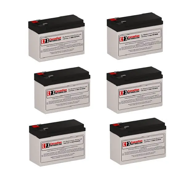 6-Pack 12V 9Ah Ups Battery Set For Powerware Pw9130G3000R-Xl2U (108Wh Total) 1