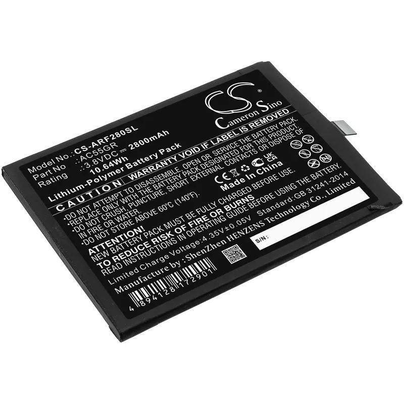 Archos 5.5 Hero V3 Replacement Battery – 3.8V 2800Mah Li-Polymer Power Cell (Ac55Gr, Bsf28) 1