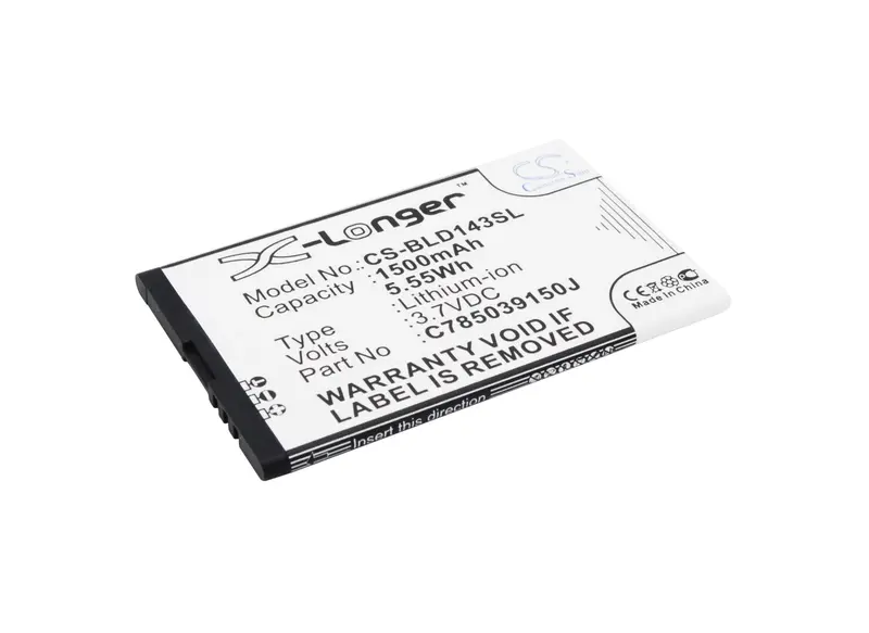 Blu Dash Jr 4.0K & D143K Smartphone Battery – 3.7V Li-Ion 1500Mah (5.55Wh), Model C785039150J 1