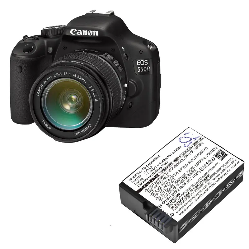 Canon Lp-E8 Camera Battery – 7.4V Li-Ion, 1100Mah, 8.14Wh For Eos 550D, Ef-S Lenses 1