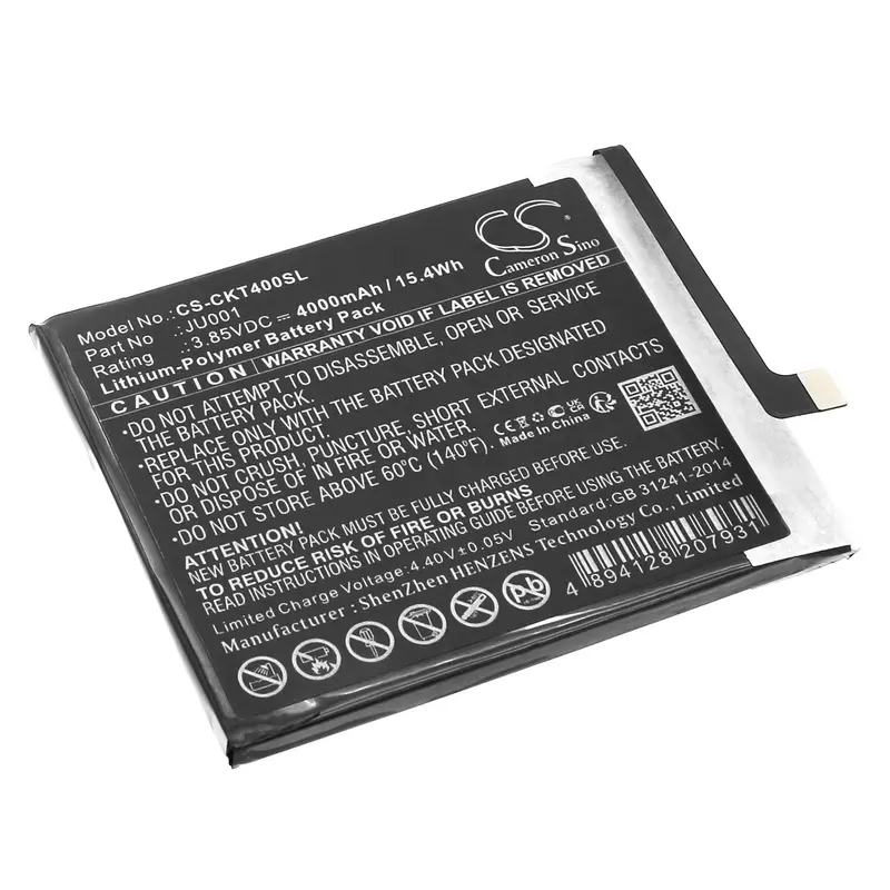 Cricket/T-Mobile Icon 4 Smartphone Battery – 3.85V 4000Mah Li-Polymer (15.4Wh), Model Ju001 1