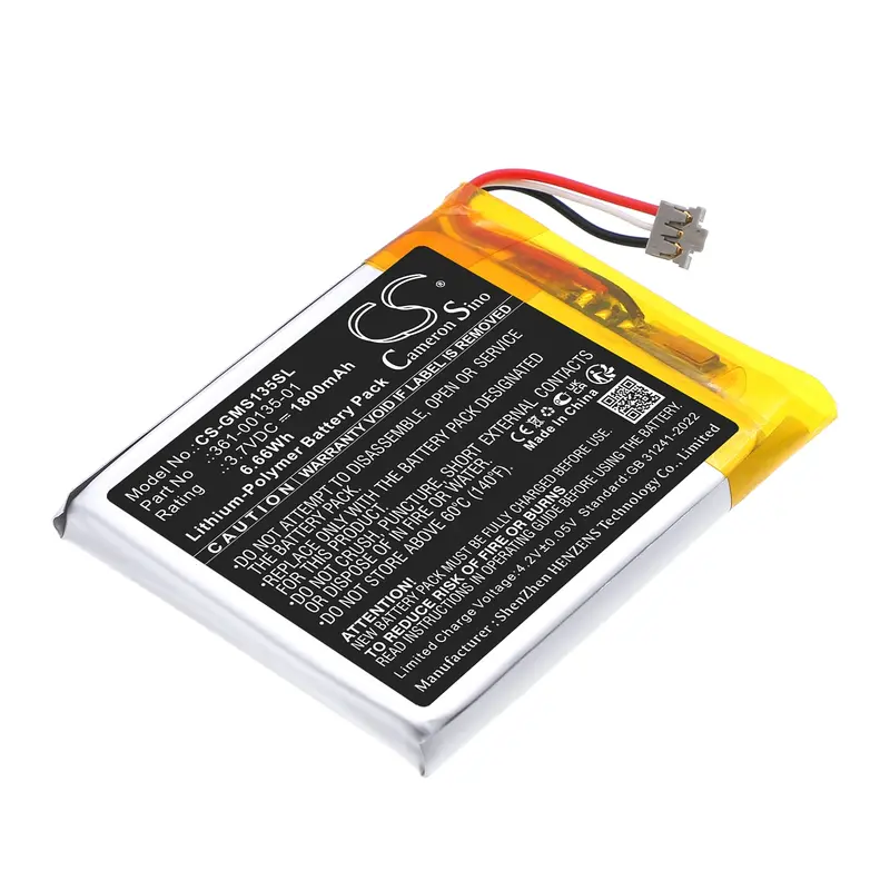 Garmin Inreach Messenger Battery – 3.7V 1800Mah Li-Polymer (6.66Wh), Model 361-00135-01 1