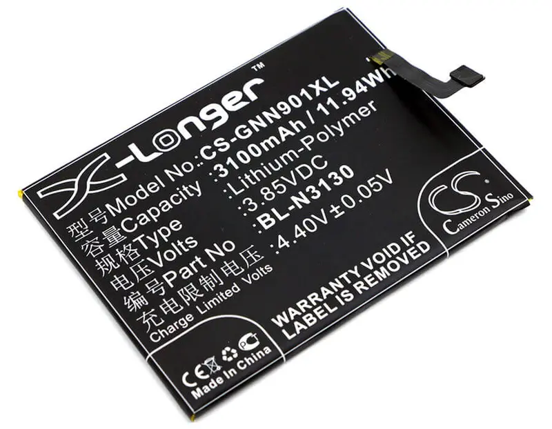 Gionee Elife S6 Pro Dual Sim Td-Lte Battery – 3.85V 3100Mah Li-Polymer (11.94Wh) 1