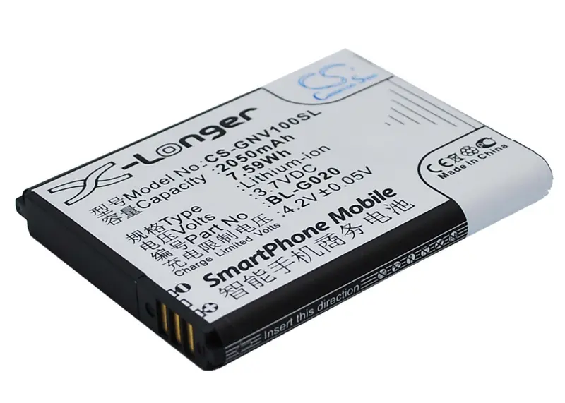 Gionee Smartphone Battery – 3.7V 2050Mah Li-Ion (7.59Wh) For Bl-G020, A326, And A809 1