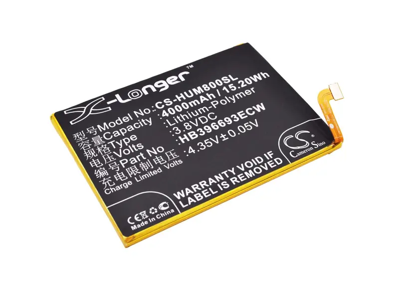 Huawei Ascend Mate 8 Replacement Battery – 3.8V Li-Polymer, 4000Mah, 15.2Wh 1