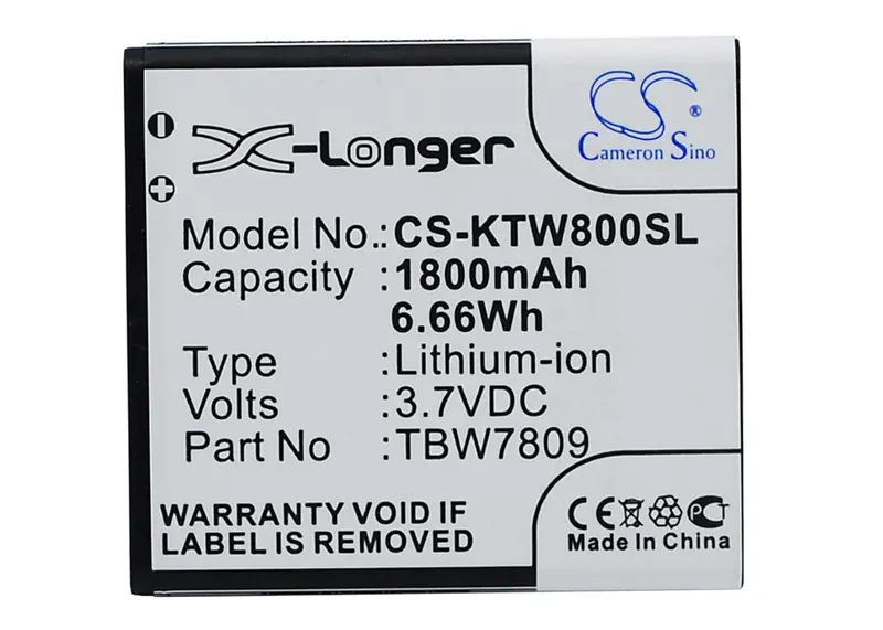 K-Touch E6/E806 Replacement Battery – 3.7V 1800Mah Li-Ion (6.66Wh) 1