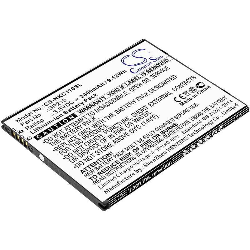 Nokia C1 Plus & Sp210 Smartphone Battery – 3.8V 2400Mah Li-Ion (9.12Wh) 1