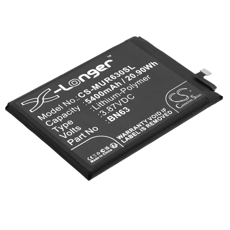 Redmi 10 Prime & 22011119Ti Smartphone Battery – 3.87V Li-Polymer 5400Mah (20.9Wh), Model Bn63 1