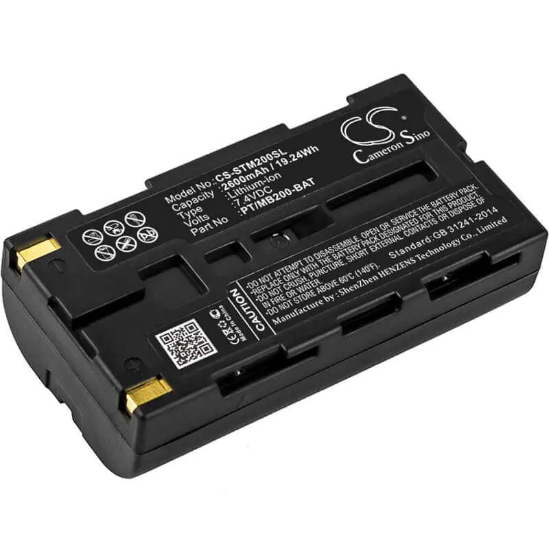 Sato Mb200 Portable Printer Battery: 7.4V 2600Mah Li-Ion, 19.24Wh 1